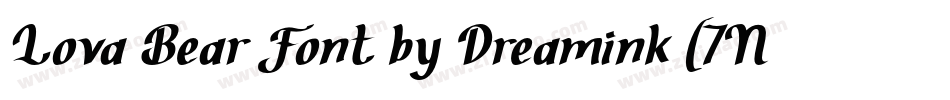 Lova Bear Font by Dreamink (7NTypes)字体转换